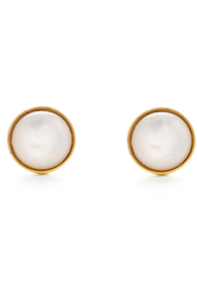 Amano Mother Of Pearl Studs - The Mercantile London