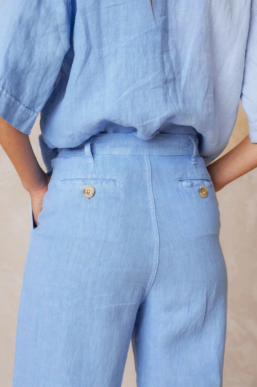 Indi & Cold Glacial Blue Trousers - The Mercantile London
