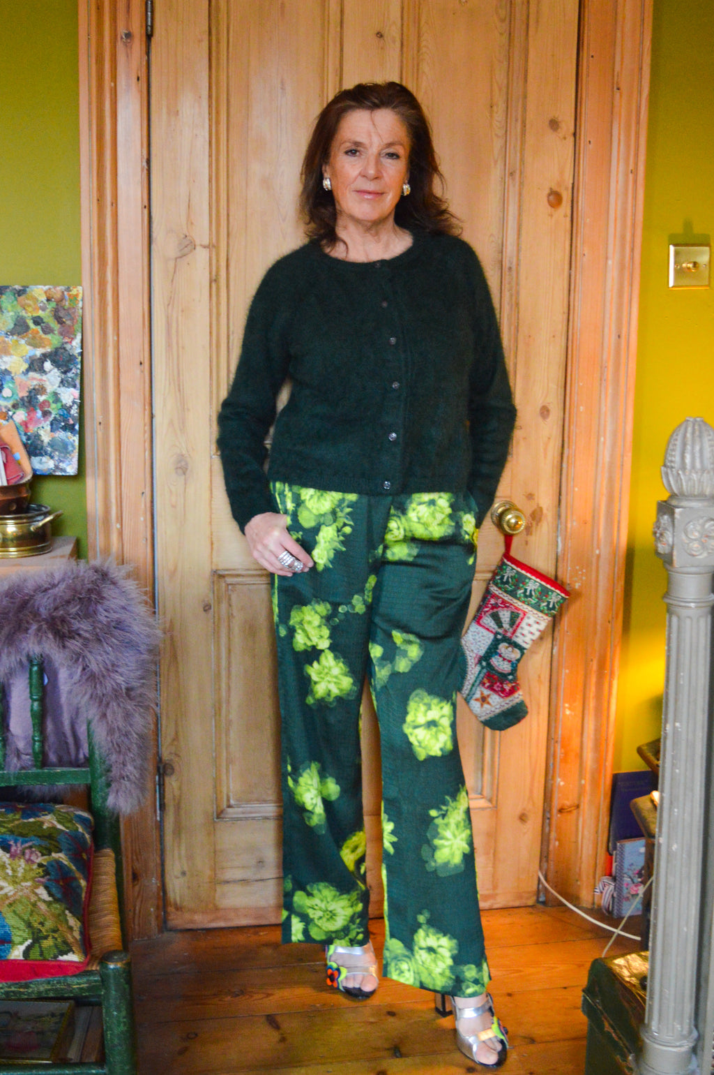 Baum Und Pferdgarten Narine Green Margot Flower Trousers - The Mercantile London