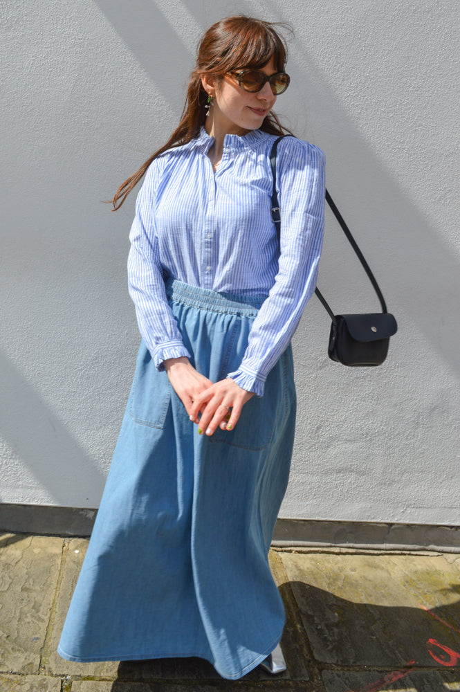 Lolly's Laundry Akane Light Blue Maxi Skirt - The Mercantile London