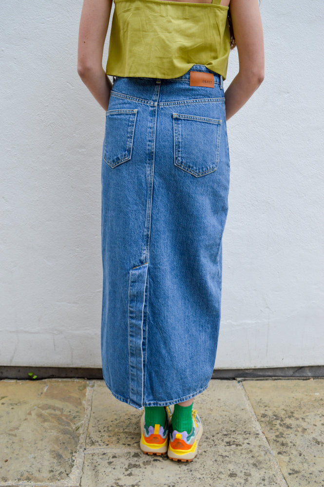 Object Thylane Long Denim Skirt - The Mercantile London