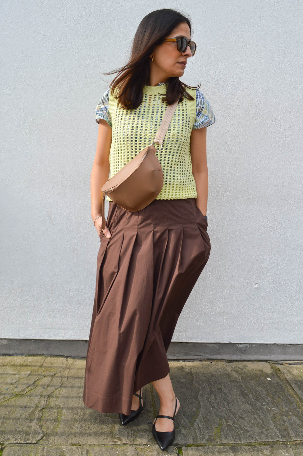 SOEUR Amalia Chocolate Skirt - The Mercantile London