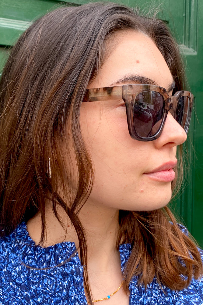 A Kjaerbede Nancy Coquina / Grey Sunglasses - The Mercantile London
