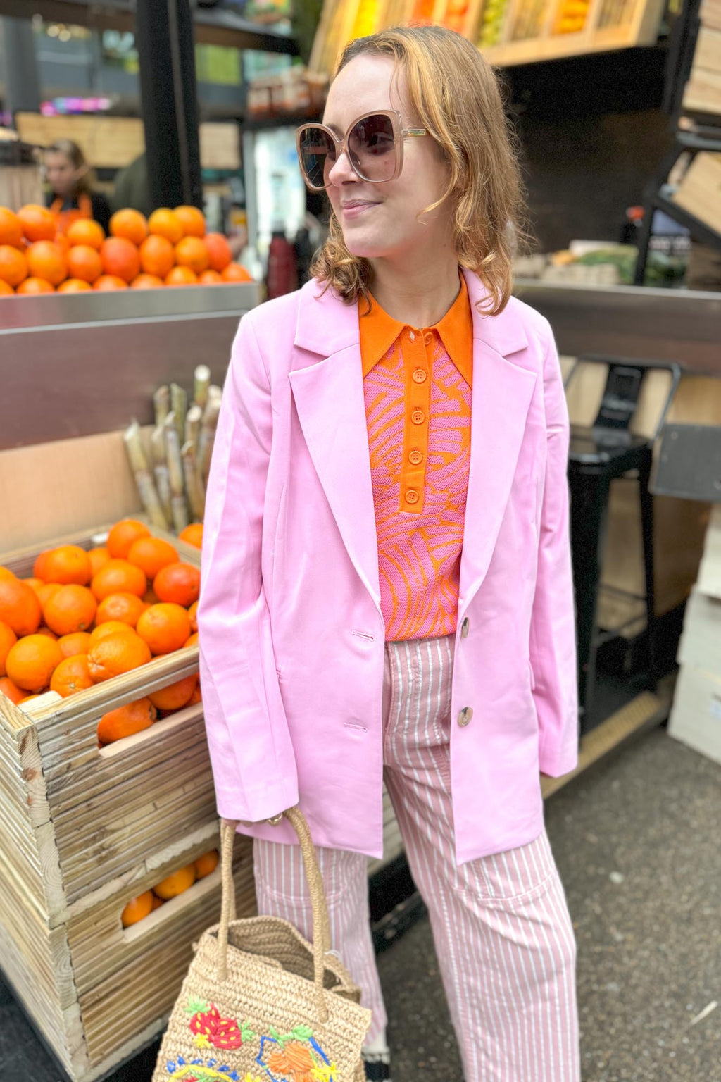 Second Female Evie Begonia Pink Blazer - The Mercantile London