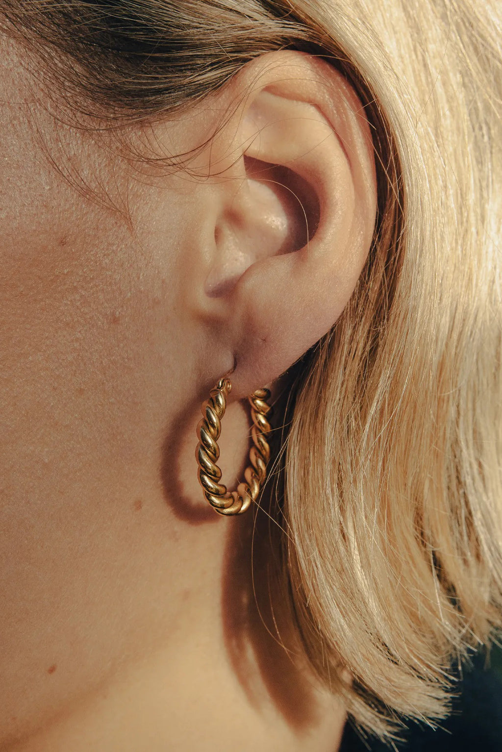 Nordic Muse Twist Hoop Earrings - The Mercantile London