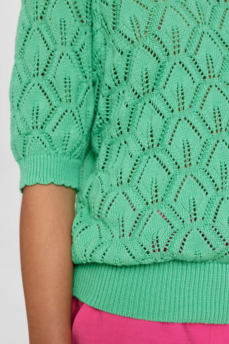 Numph Nicka Green Spruce Sweater - The Mercantile London