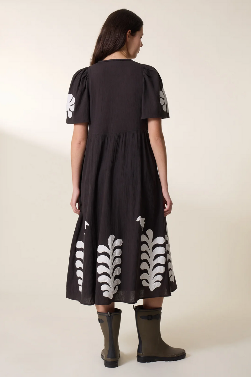 Leon & Harper Roe Birdy Carbon Dress - The Mercantile London