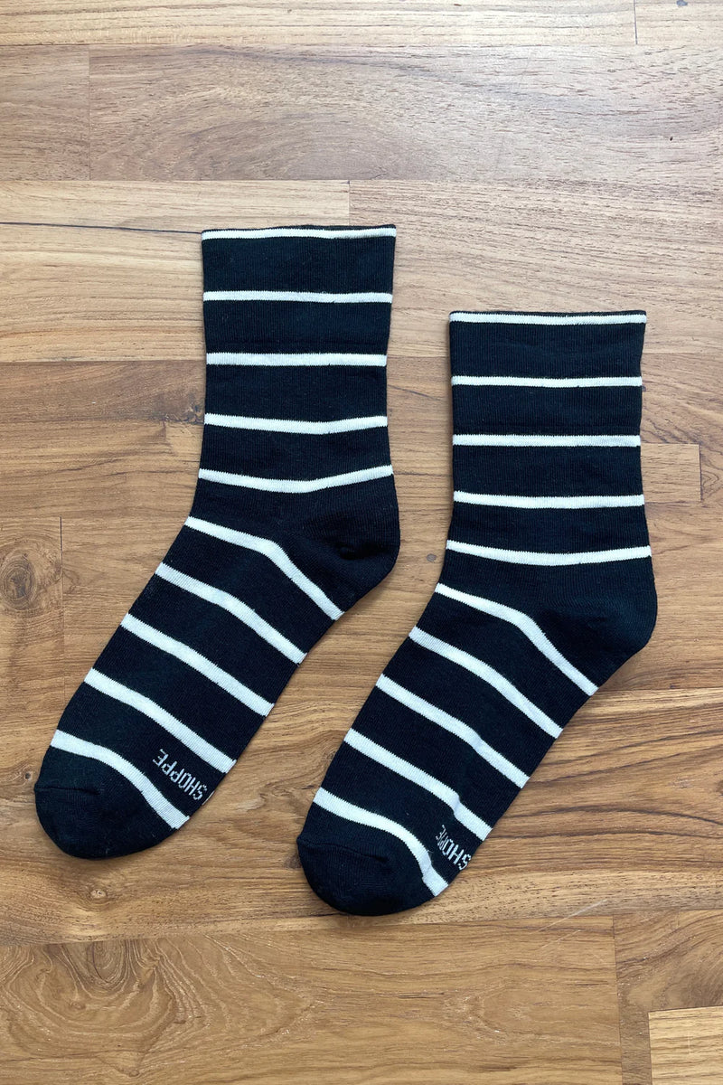 Le Bon Shoppe Wally Black Sneaker Socks - The Mercantile London
