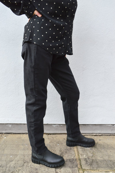 Dr Denim Nora Washed Black Stretch Jeans - The Mercantile London