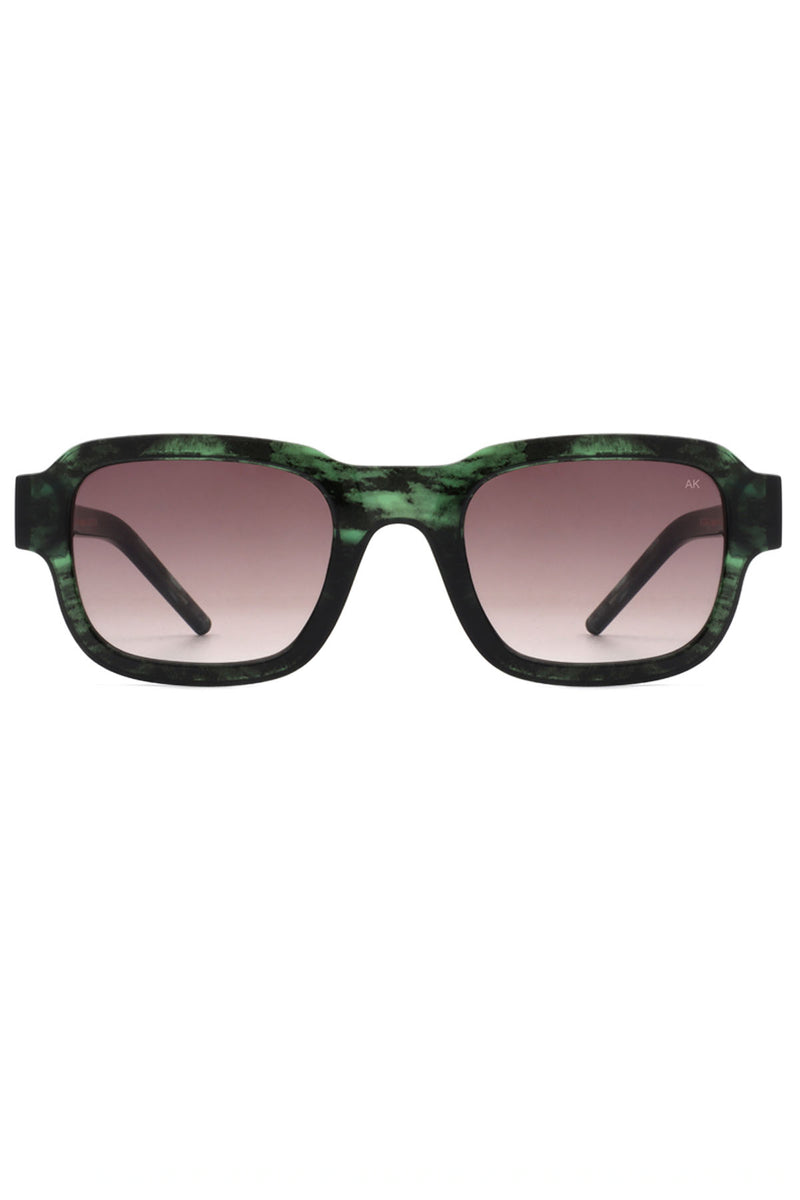 A Kjaerbede Halo Green Marble Transparent Sunglasses - The Mercantile London