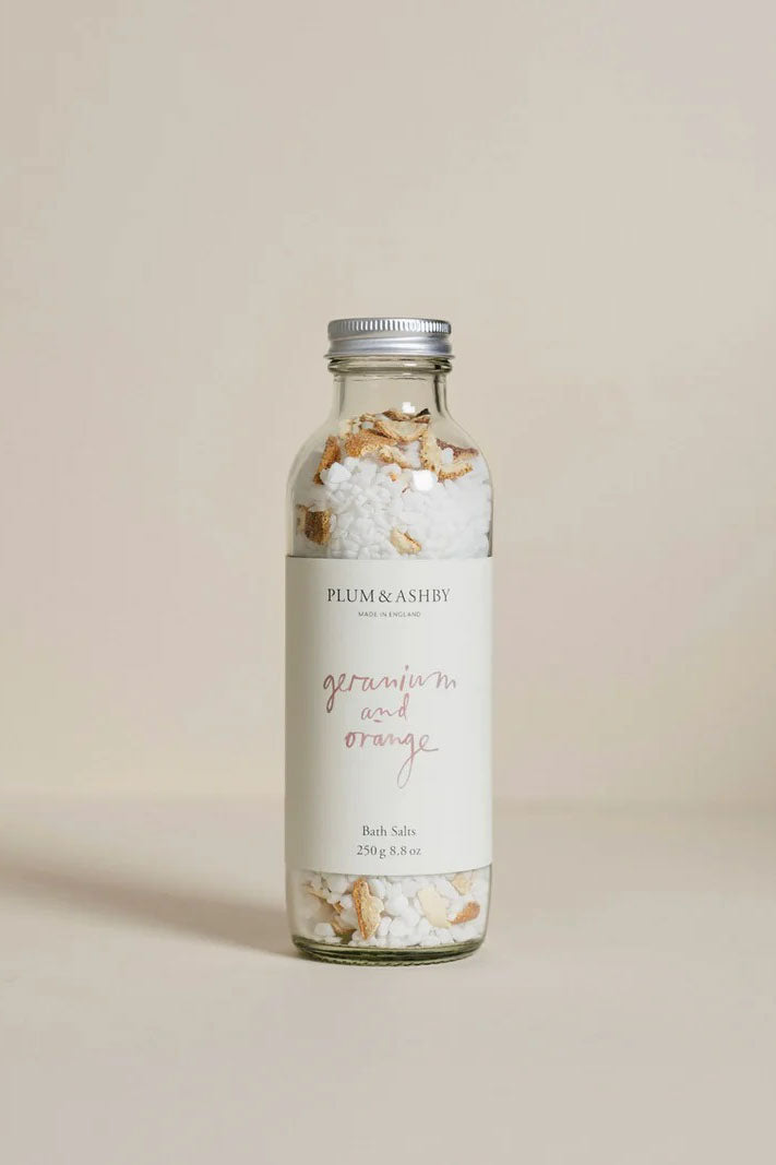 Plum & Ashby Geranium & Orange Bath Salts - The Mercantile London