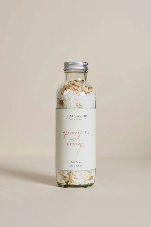 Plum & Ashby Geranium & Orange Bath Salts - The Mercantile London