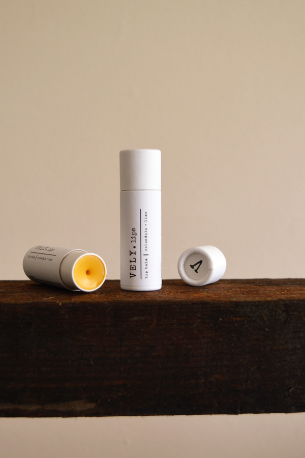The Vely Soapery Calendula Extract and Lime Lip Balm