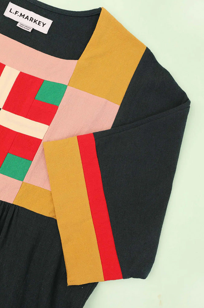 L.F Markey Rafe Forest Patchwork Dress - The Mercantile London