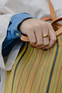 Nordic Muse Gold Black Onyx Stone Ring