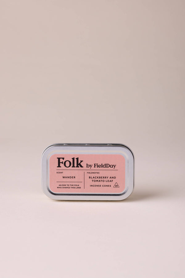 SS25 FieldDay Wander Folk Incense Cones Tin - The Mercantile London