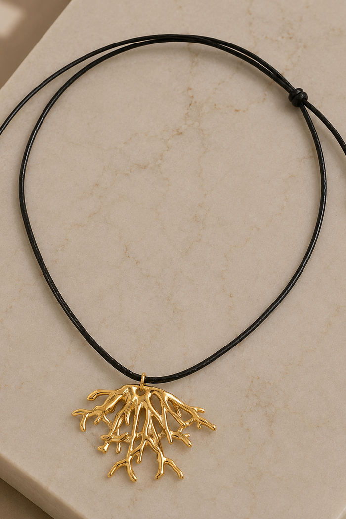 Lunar Coral Cord Necklace