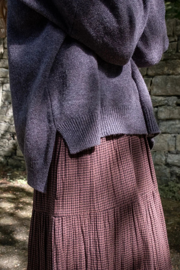 Bibico Cecile Cocoa Check Skirt