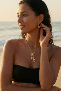 Dream Wave Gold Hoop Earrings - The Mercantile London