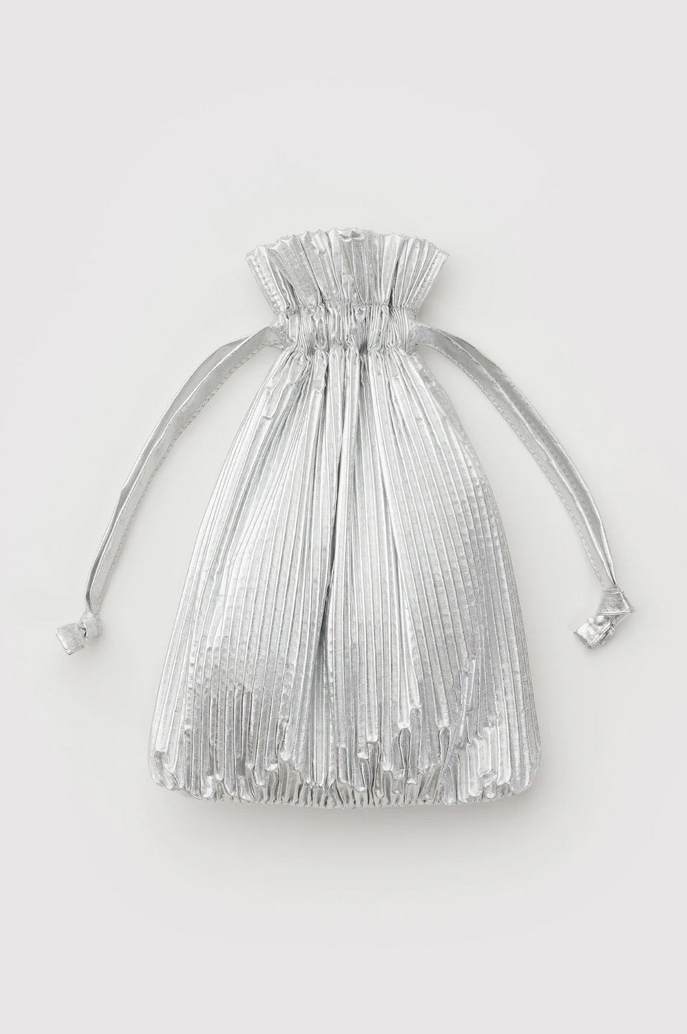 Baggu Pleated Silver Metallic Standard Bag - The Mercantile London