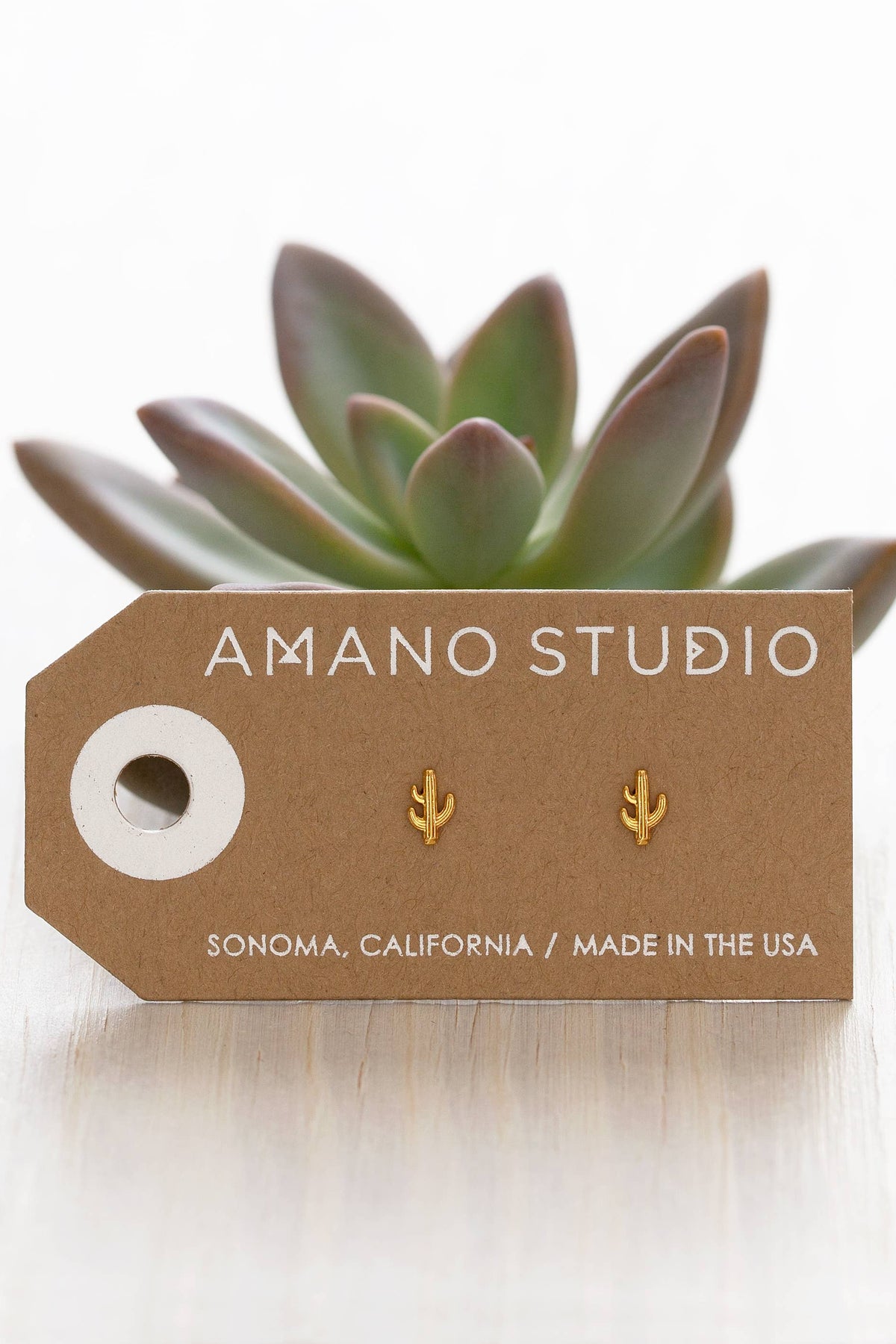 Amano Cactus Stud Earrings - The Mercantile London