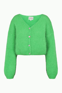 Americandreams Cornelia Cropped Bright Green Cardigan