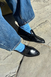 Billi Bi Polido Black Pointed Loafers - The Mercantile London