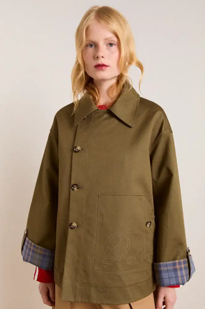 Damson Madder Jerry Olive Reversible Trench Coat