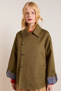 Damson Madder Jerry Olive Reversible Trench Coat