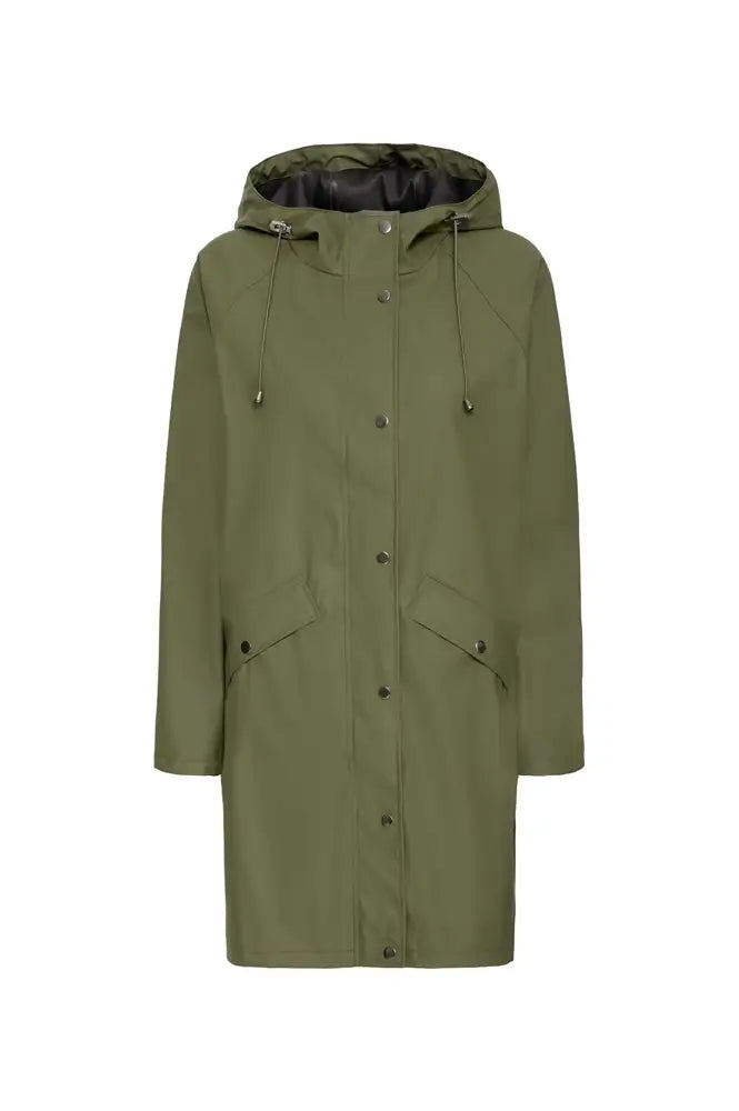ICHI Tazi Kalamata Green Raincoat