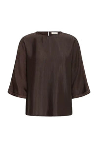 Fransa Kimmy Molé Brown Blouse - The Mercantile London