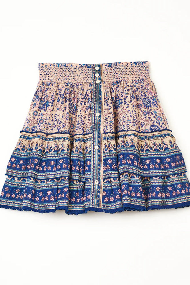 M.A.B.E Cass Multi Print Mini Skirt - The Mercantile London