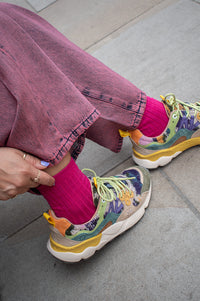 Flower Mountain Yamano Grey Taupe Dark Green Trainers - The Mercantile London