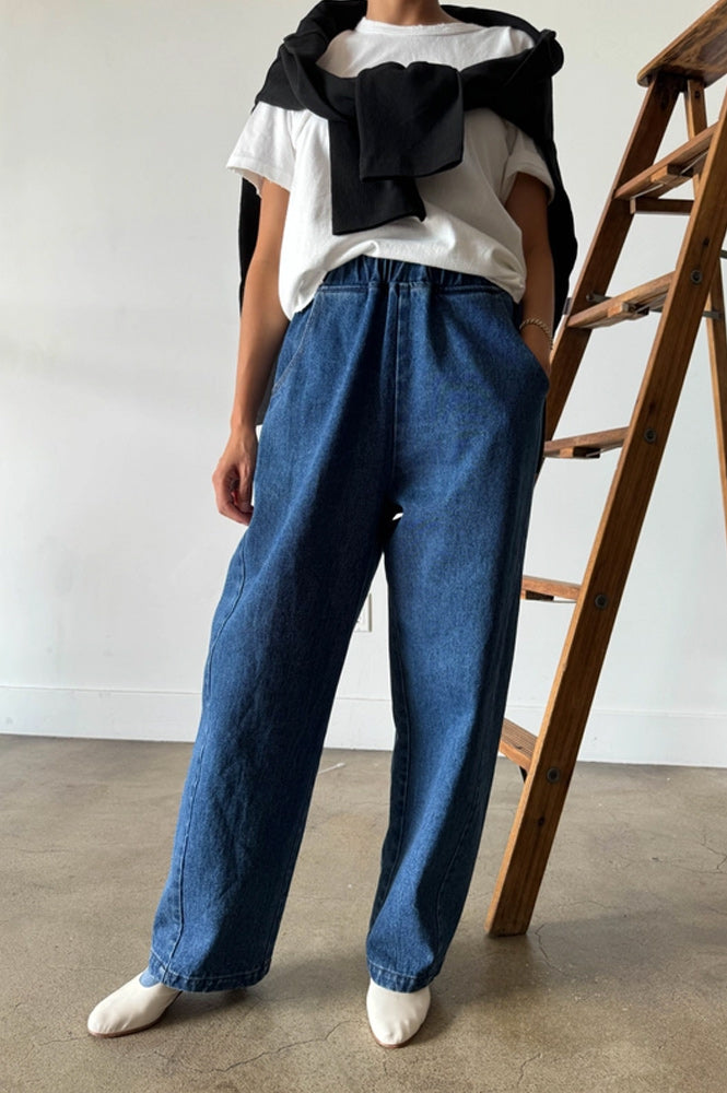 Le Bon Shoppe Long Arc Blue Denim Pants - The Mercantile London