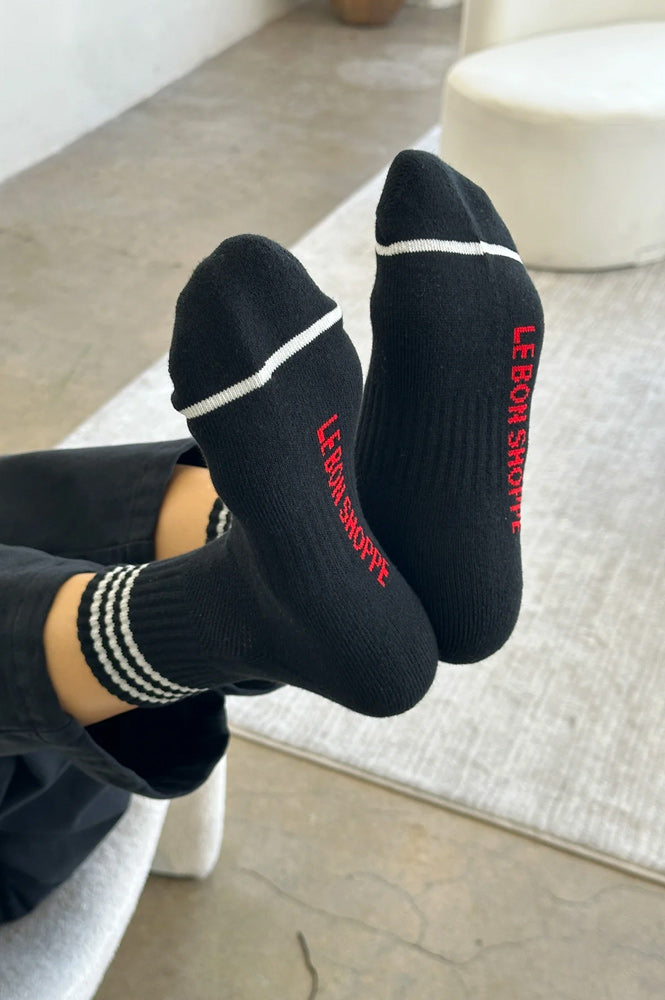 Le Bon Shoppe Girlfriend Black Socks - The Mercantile London