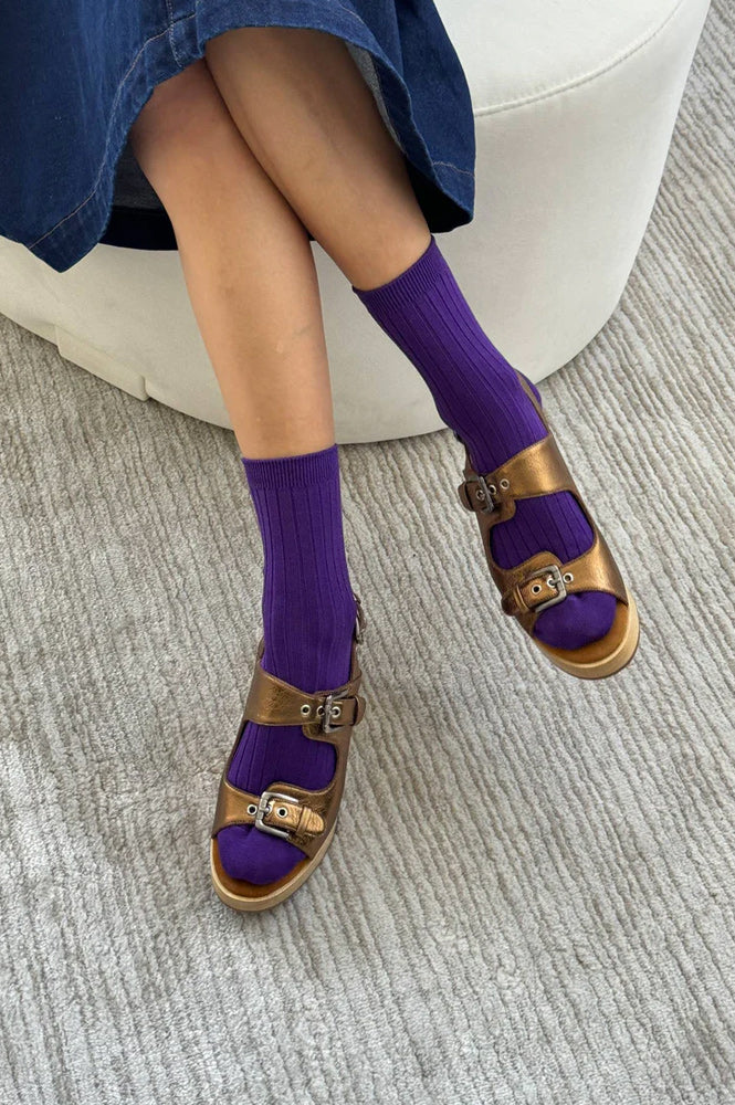 Le Bon Shoppe Her Eggplant Socks - The Mercantile London