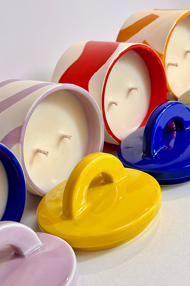 MÆGEN Pablo Pots Water Lotus & Rose Candle - The Mercantile London