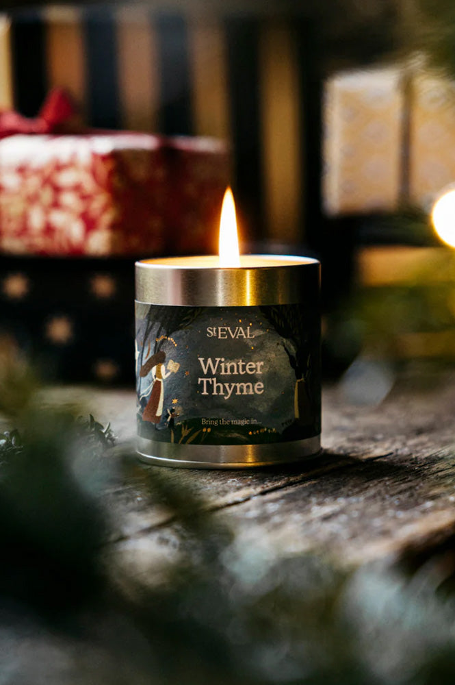 St. Eval Winter Thyme Scented Tin Candle - The Mercantile London