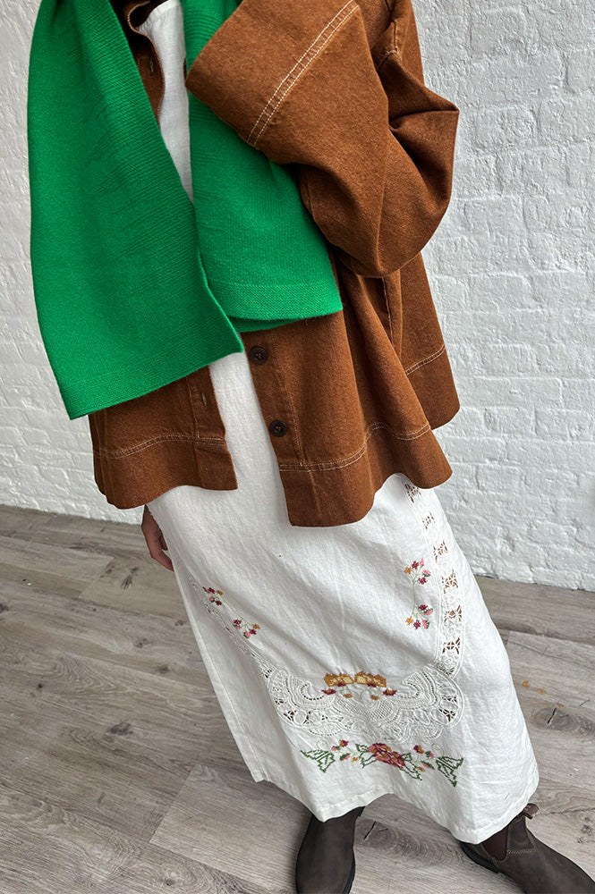 Indi & Cold White Cross-Stitch Dress - The Mercantile London