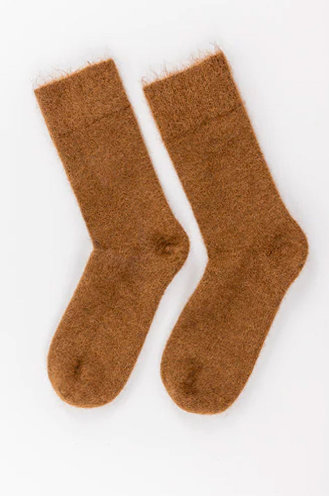 Pairs Ultra Soft Alpaca Everyday Brown Socks - The Mercantile London