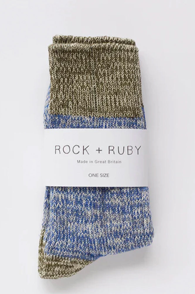 Rock + Ruby Matilda Denim Blue Socks - The Mercantile London
