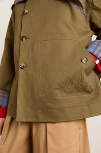Damson Madder Jerry Olive Reversible Trench Coat