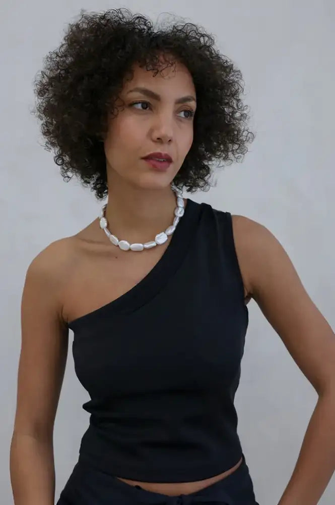 L.A.B Freshwater Irregular Square Pearl Necklace - The Mercantile London