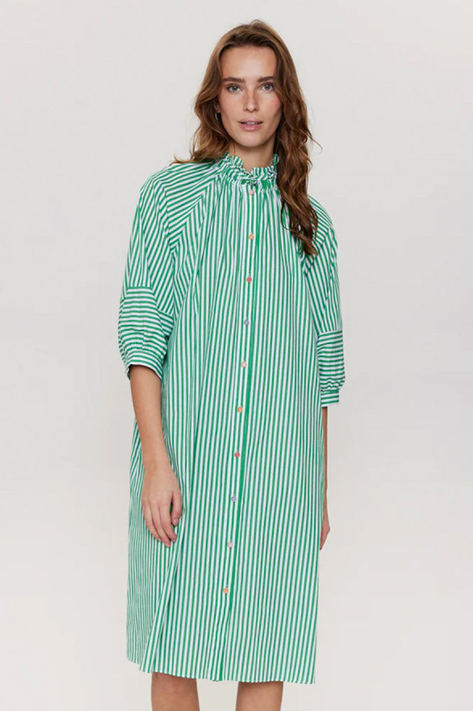 Numph Erica Green Spruce Dress - The Mercantile London