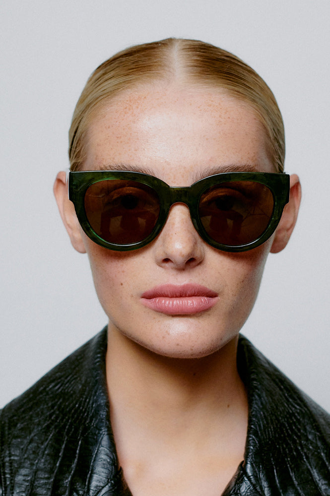 A Kjaerbede Lilly Green Marble Sunglasses - The Mercantile London