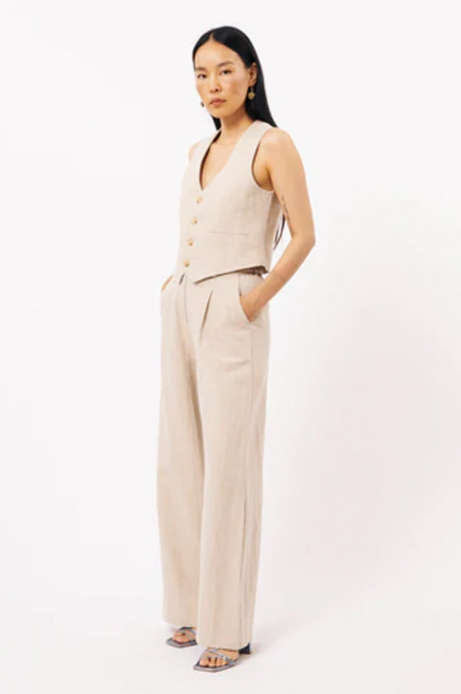 FRNCH Philo Beige Trousers - The Mercantile London