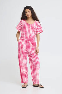 ICHI Felica Pink Berry Trousers - The Mercantile London