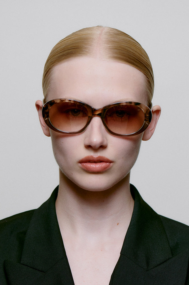 A Kjaerbede Anma Coquina / Grey Transparent Sunglasses - The Mercantile London