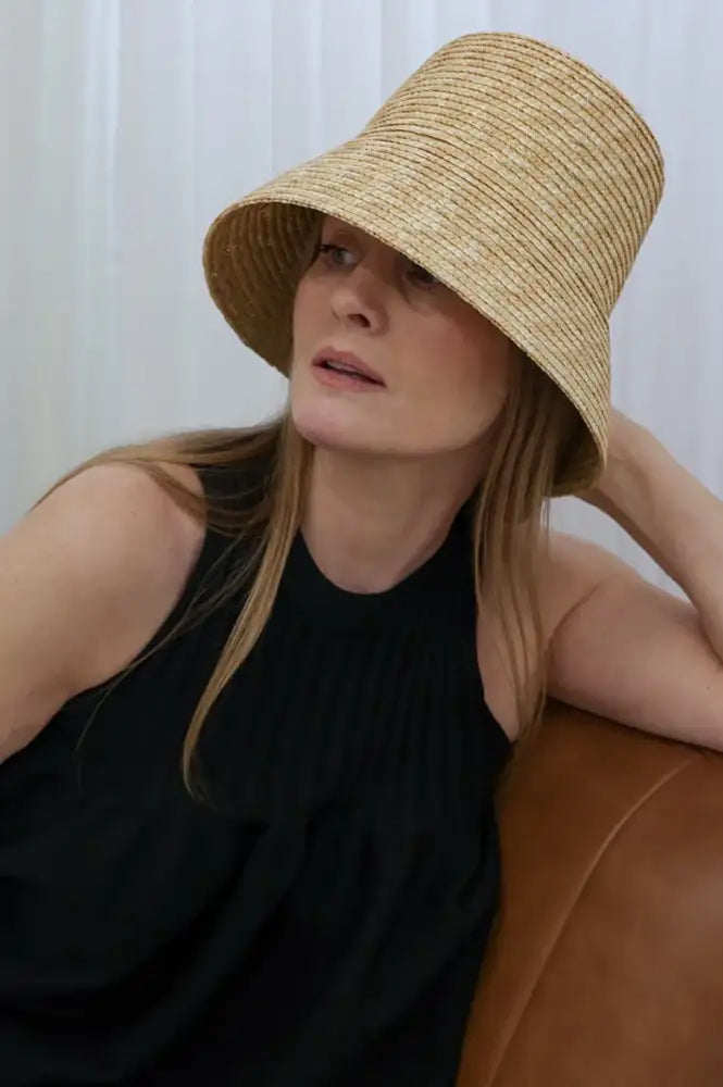 L.A.B Raffia Lamp Bucket Hat - The Mercantile London