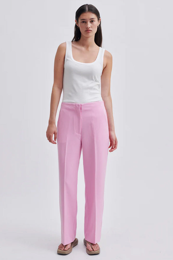 Second Female Evie Classic Begonia Pink Trousers - The Mercantile London
